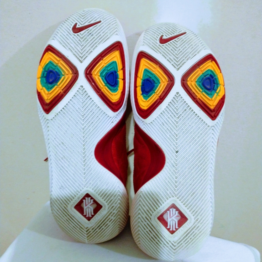 NIKE University Red, Grey & White Baskeball Shoes - Picture 14 of 15